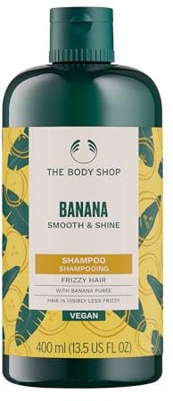 The Body Shop Banana Truly Nourishing Shampoo (1 x 400 ml), Anti Frizz Shampoo mit Banane, für trockenes Haar, das zu Frizz neigt, welliges und lockiges Haar, Frizz Control, vegane Haarpflege
