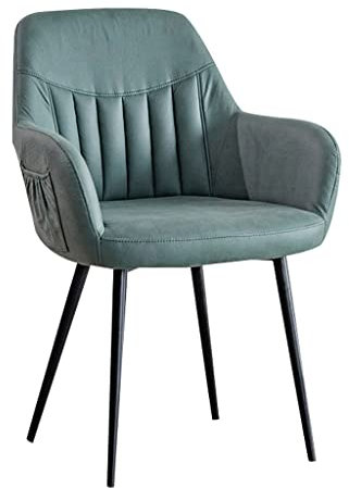 Widppsopt Silla de Comedor Moderna de Cocina, Resistente al Agua, con Estructura de Acero al Carbono, Color Verde Oscuro.