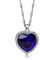 Titanic océan coeur pendentif colliers femmes bleu cristal strass argent plaqué métal collier ras du cou bijoux