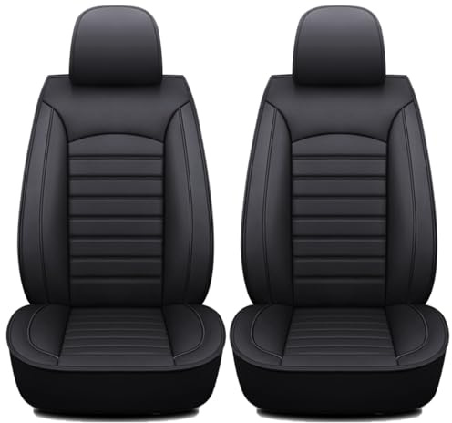 lioidres 2 Stück Auto-Sitzbezug, für Citroen C4 Picasso 2010-2019 Abnehmbarer Sitzbezug Leder verschleißfest und staubdicht, C Black
