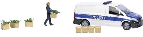 Busch H0 Action Set Hanf-Razzia Bausatz