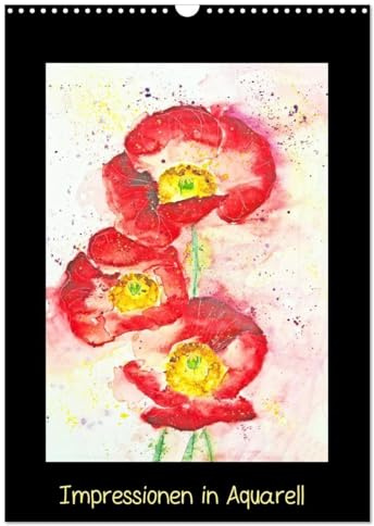 Impressionen in Aquarell (Wandkalender 2026 DIN A3 hoch), CALVENDO Monatskalender: von Andrea Fettweis (CALVENDO Kunst)