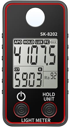 Walmeck Farbtemperatur -Tester Hoher Präziser Beleuchtungsmesser -LED -Beleuchtungstestmesser für Verschiedene Branchen Anwendbar (SK-8202)