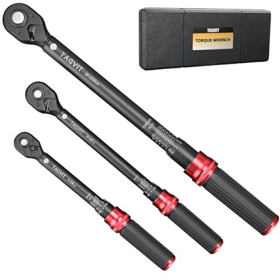 3-Piece Torque Wrench Set 5-25Nm 10-60Nm 20-220Nm for Auto Workshop DIY | 3 ranges, high precision corrosion-resistant construction. for vehicle repair, metalwork, mechanic and DIY