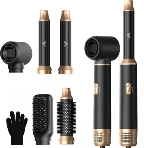 UMIGA Airstyler 5 in 1 Hairstyler mit Air Lockenstab Föhn Heißluftbürste | Haarstyling Geräte Föhnbürste Warmluftbürste Rundbürstenföhn Lockenföhn Stylingbürsten Multi Air Hair Dryer Styler Set