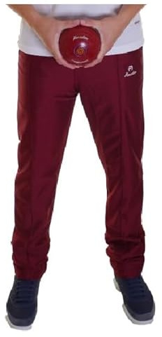 Henselite Men's Lawn Bowling Trousers in Maroon.