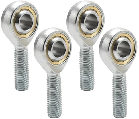 Ollanoos Pack Mit 4 M12 Männlichen Gewinde-Kugellagern, Rechtsgewinde-Uniball-Gelenken, Hochleistungs-Ballgelenken Für Maschinen Und Automatisierungsgeräte