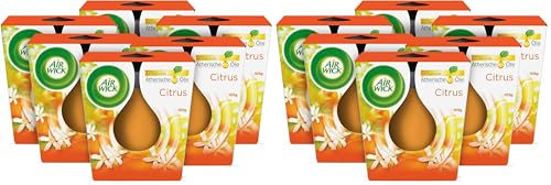 Air Wick Wohlfühl-Duftkerze im Glas – Duft: Citrus – Enthält natürliche ätherische Öle – 6 x 105 g Duftkerzenset (Packung mit 2)