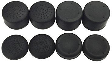 8 Stück Pcs Analog Controller Gamepad erhöhte Antislip Daumen Stick Griff Thumbsticks Joystick Kappe Abdeckung für PS4, PS3, Ausschalter Pro, Xbox One, Xbox 360, WII U, PS2 Controller (Schwarz)