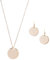 Happiness Boutique Damen Schmuckset in Rosegold | Kleine Ohrringe und Kette mit Kreisanhänger im Geometrischen Minimalist Design