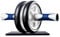 Ultrasport Unisex-Erwachsene AB Trainer Handliches Fitnessgerät Und Bauchmuskeltrainer – Trainiert Bauch, Muskulatur Und Rücken, Weiß/Navy, 34x1x16 cm