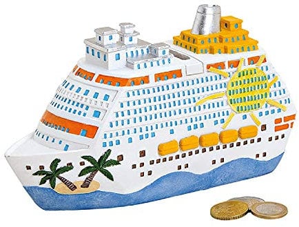 Spardose Kreuzfahrtschiff Reise Sparschwein 20 cm,Money Box Bank