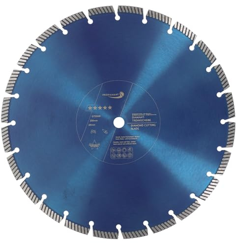 PRODIAMANT Fastcut Highspeed Diamant-Trennscheibe 350 mm x 20 mm für sehr harte Baustoffe wie Kalksandstein