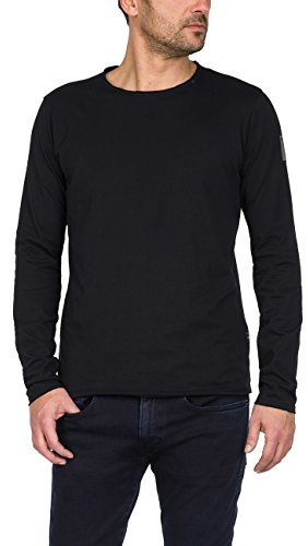 Replay Herren Langarmshirt aus Baumwolle, Black 098 (Schwarz), XXL