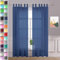 Megachest sheer Voile Tab Top Curtain(navy blue, 56 wideX90 drop(W142cmXH228.5cm))