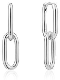 Ania Haie Damen-Ohrhänger Cable Link 925er Silber One Size, Silber 32013499