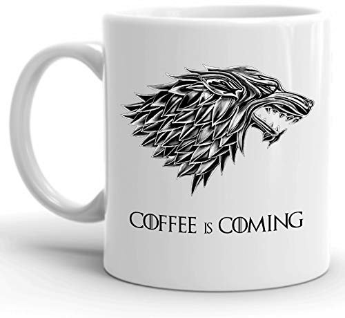 CiderPressMugs® Game of Thrones Mug -Coffee is Coming - House Stark Shield Gifts for Women Men