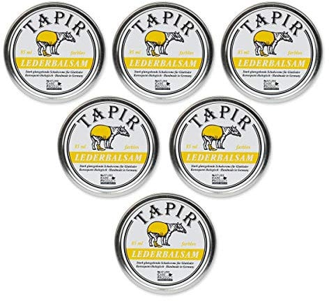 TAPIR - Lederbalsam farblos in Weißblechdose - 85 ml - 6er Pack