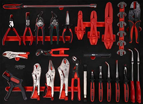 KS Tools 821.0034 Zangen-Satz in Schaumstoffeinlage, 34-tlg