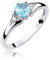 Lumari Gold - Verlobungsring Damen Ring Gold 585 Echtgold 14k Gold mit natürlichem Diamanten Damen Solitär Versprechen Ring Topas Edelstein - Ringe Frauen - Weißgold