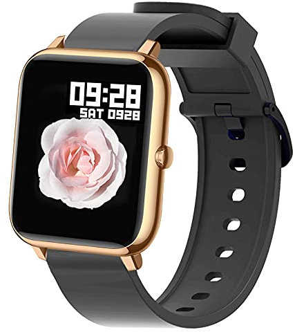 Giaogor Armband Kompatibel Für Popglory P22, Sport Silikon Classic Ersatz Uhrenarmband Für Popglory P22 Smartwatch (Schwarz)