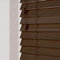 Custom Made To Measure Real Wooden Venetian Blinds with strings (50mm Slats) (Burnt Dark Oak, Up To 120cm (Width) x Up To 120cm (Drop))