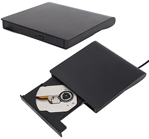 Externes DVD-Laufwerk, Tragbares USB-Stoßsicheres, Geräuscharmes DVD-Laufwerk mit Schneller Datumsübertragung, Geeignet für Laptop, Desktop, Zum Ansehen von DVD-Filmen, Installieren von Software, Bren