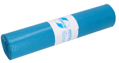 DENIOS - Müllbeutel aus Polyethylen (PE), 120 Liter, Stärke 40µ, 250 Stück, blau