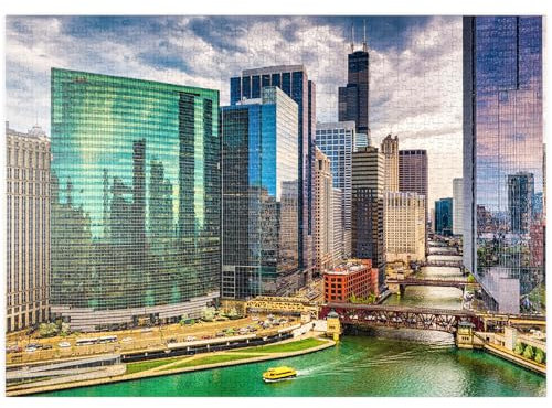 MyPuzzle Chicago, Illinois, USA - Premium 1000 Teile Puzzle - MyPuzzle Sonderkollektion von Puzzle Galaxy