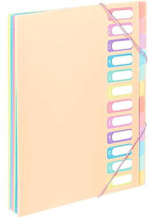 Viquel - Dokumentenmappe A4 mit 12 Fächern Rainbow Pastell