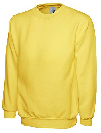 Mad Ink Men's Classic Red Solid Crewneck Sweatshirt Jumper Top - Large