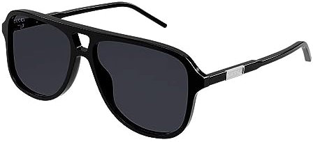 GUCCI Mens GG1156S Sunglasses, Black-Black-Grey, 57