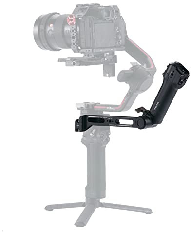 Tilta Lightweight Rear Operating Control Handle Compatible with DJI RS4 Pro/RS4/RS3 Pro/RS2 Gimbal with Cold Shoe Receiver for Monitor, Video Making Kit Camera Accessories TGA-LRH