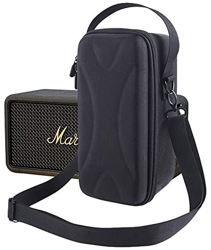 Hzycwgone Case Bag for Marshall Middleton Bluetooth Wireless Portable Speaker,Middleton Hard EVA Carrying Case Shoulder Bag w/Extra Mesh Pocket for Cable and Accessories(Black + Gray)