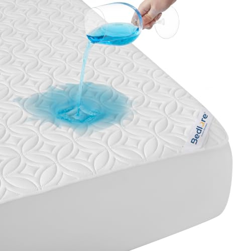 BEDLORE Matratzenschoner Wasserdicht 140x200, 40cm Tiefe, Atmungsaktiv,Weiß | 100% Wasserdicht,Atmungsaktiv & Kein Schwitzen,360° Passgenau,Kein Verrutschen (bis 30cm Steghöhe),60°C Wäsche
