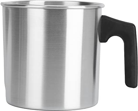 QANYEGN Kerzenherstellung Topf, 1,2L Wachsschmelztiegel Wachsbad, Grosse Kapazität Kerzen Topf mit hitzebeständigem Griff, Aluminium Schmelzwachsbecher für Candle und Soap Crafts