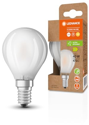 Ledvance LED Classic P 40 Filament DIM Energy efficiency class C S 2.9W 827 Frosted E14