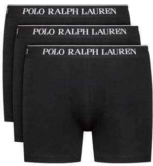POLO RALPH LAUREN Boxershorts aus Baumwolle, Schwarz, Größe M, 3er-Pack