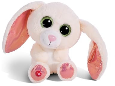 NICI GLUBSCHIS Hase Chibbia 15cm I Kuscheltier Hase mit großen Glitzeraugen I Plüschtier für Schmusetierliebhaber I Stofftier – 49267