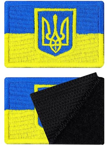 Patches Klett Ukraine | Klett Patch Ukraine hook and loop Patch Velkro, Klett Patch, Militär Patch mit Klettverschluss Tactical Morale Patches mit Klett | 40x60mm