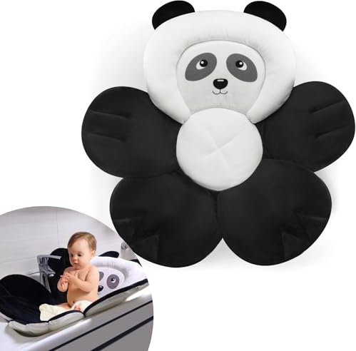PandaEar Almohadilla de Baño para Bebés Recién Nacidos | Cojín Suave con Forma de Panda para Lavabo o Bañera | Esenciales para el Baño del Bebé, Regalo de Ducha