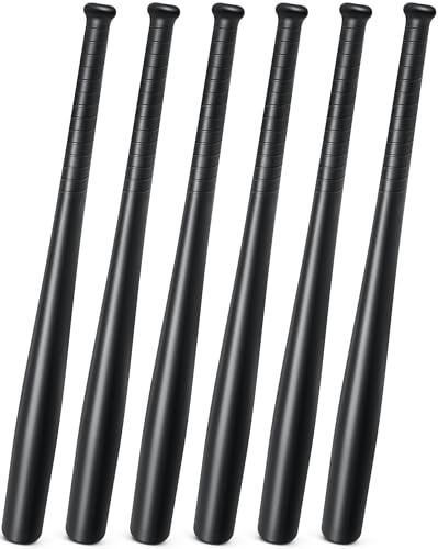 Liliful 6 Pack Plastic Baseball Bats 29.5 Inch, Lightweight Black