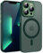KPPIT Magnetic Case for iPhone 13 Pro 6.1 inch Compatible with MagSafe,Translucent Matte Back Camera Lens Full Protect Slim Shockproof Phone Cover, (Green)