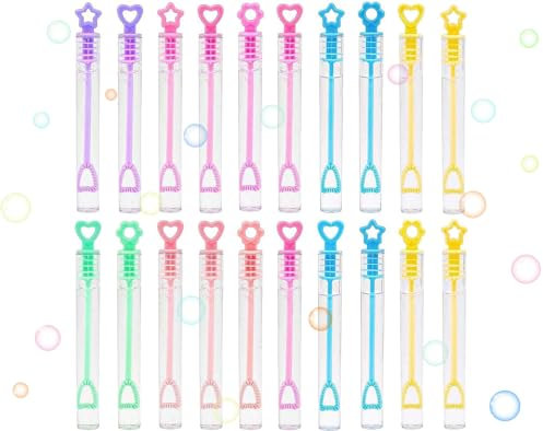 SULOLI 20pcs Bulles de Savon,Mini Tubes de Bulles de Savon-Bâtons à Bulles-Jouets à Bulles pour Anniversaire d'enfant Mariage Halloween Noël et Jeux Exterieur(10.5 * 1.2cm)