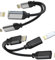 Lot de 2 adaptateurs audio à double prise Lightning pour iPhone - Chargeur de casque 2 en 1 - Certifié MFI - Câble auxiliaire pour iPad 14 13 12 11 Pro Max Mini 8 Plus