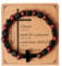 Eigso 8 MM Religiös Christen Kreuz Armband für Männer Frauen Mode Vintage Rot Sandel Holz Perlen Armband für Mann Frau