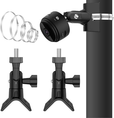 Lvjkes Blink Halterung, 2 Blink Outdoor Camera halterungen, Kommt mit 8 Einstellringen, geeignet für Arlo/Wyze/Eufycam Innen-/Außenkameras und kleine Solarmodule (schwarz)