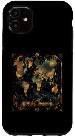 Hülle für iPhone 11 Weltkarte