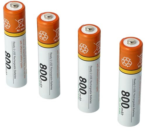 vhbw 4X AAA Micro Akku kompatibel mit Siemens Gigaset S1, C455, E290 Duo, E36, C450, E365, C47h schnurlos Festnetz Telefon (800 mAh, 1,2 V, NiMH)