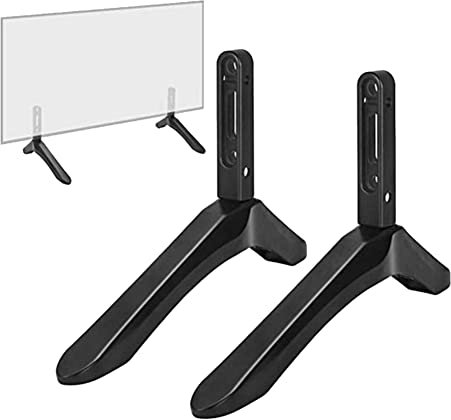 Universal TV Base Stand Compatible with Most 32-65 Inch TCL Roku TV, Black TV Stand Legs Smart TV Table Top Stand with Screws, TV Base Stand Replacement, Easy to Install (Black)